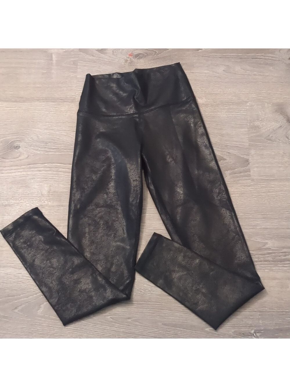 Aerie offline black faux leather leggings size small